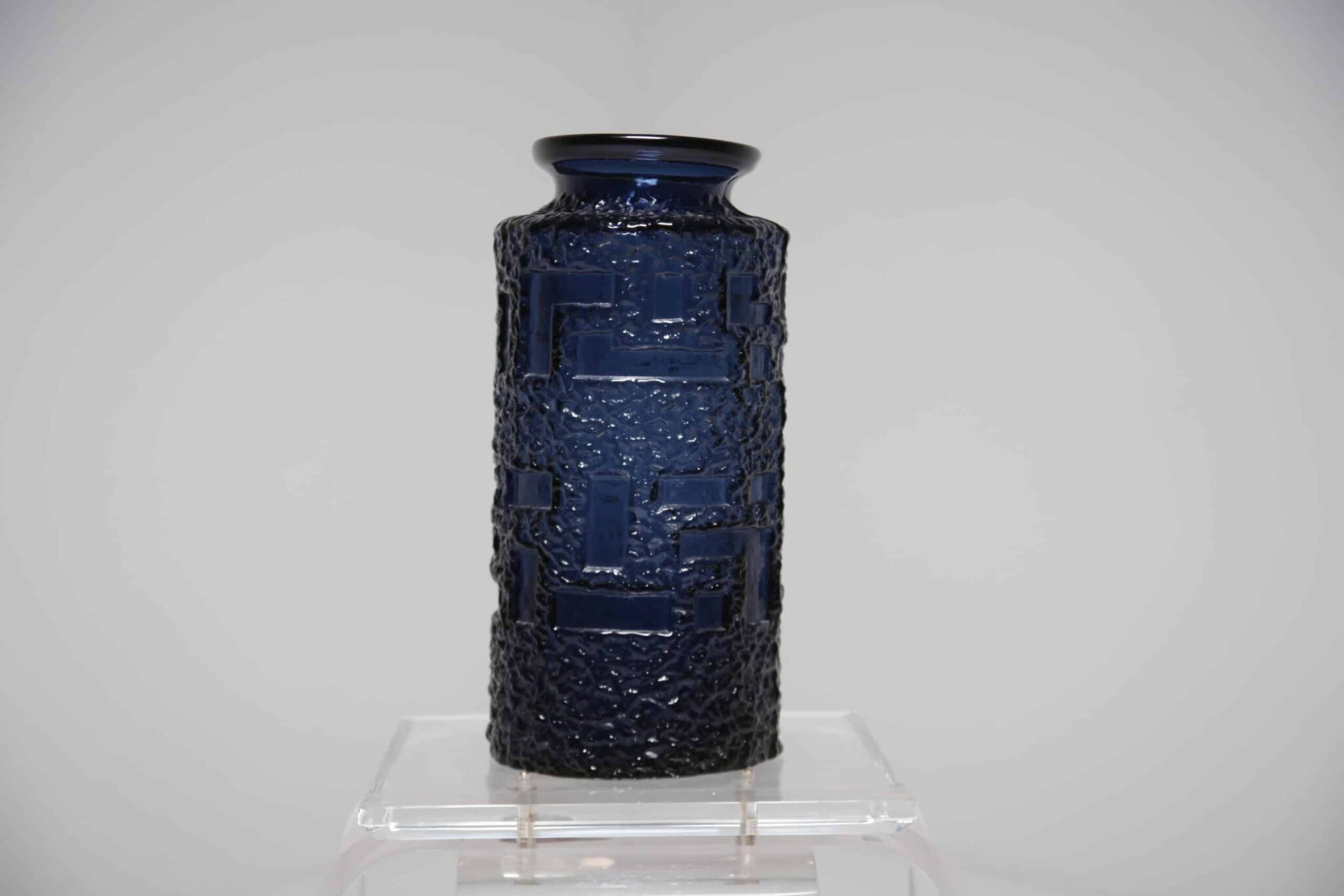 Brutalist Cobalt Floor Vase by Gote Augustsson, Sweden, 1960s 4