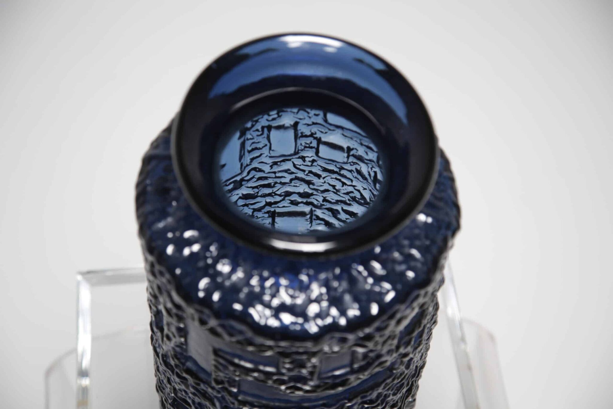Brutalist Cobalt Floor Vase by Gote Augustsson, Sweden, 1960s 5